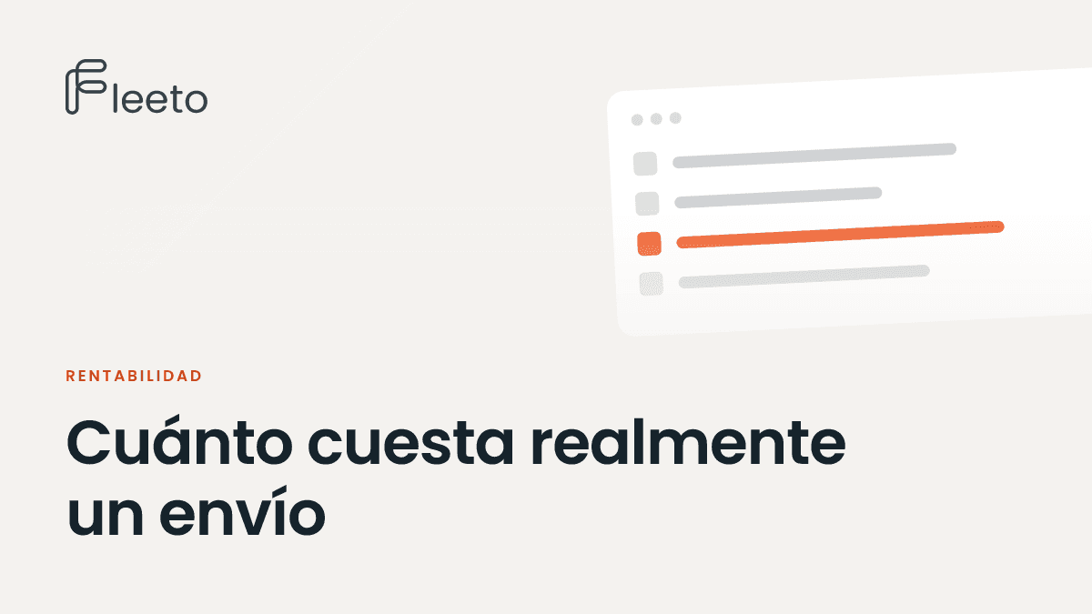 Portada del post «Cuánto cuesta realmente un envío», con el título sobre un fondo claro y una ilustración de una lista de costos donde una línea aparece destacada en naranja